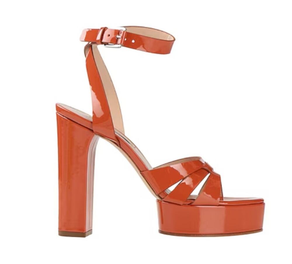 Casadei Betty Patent Leather Platform Sandals Etruria – 38.5 / US 8.5  $990 MSRP